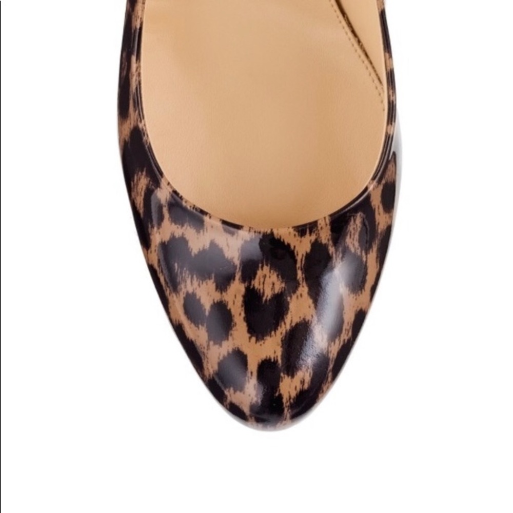 J.Crew Patent Leather Leopard-Print Wedges - Picture 4 of 7